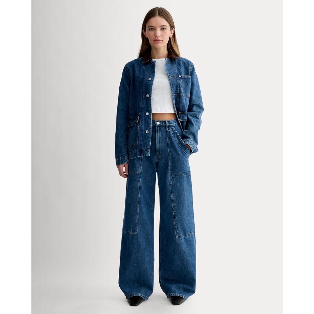 Everlane The Carpenter Jean Medium Blue 31R Wide Leg Jeans - Picture 6 of 7